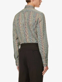 PAUL SMITH Artist Stripe Patterned Regular-fit Cotton-poplin Shirt 9 PAUL SMITH Artist Stripe Patterned Regular-fit Cotton-poplin Shirt -Fit & Flow Clothing Sales Store R04165102 MULTICOLOURED ALT03