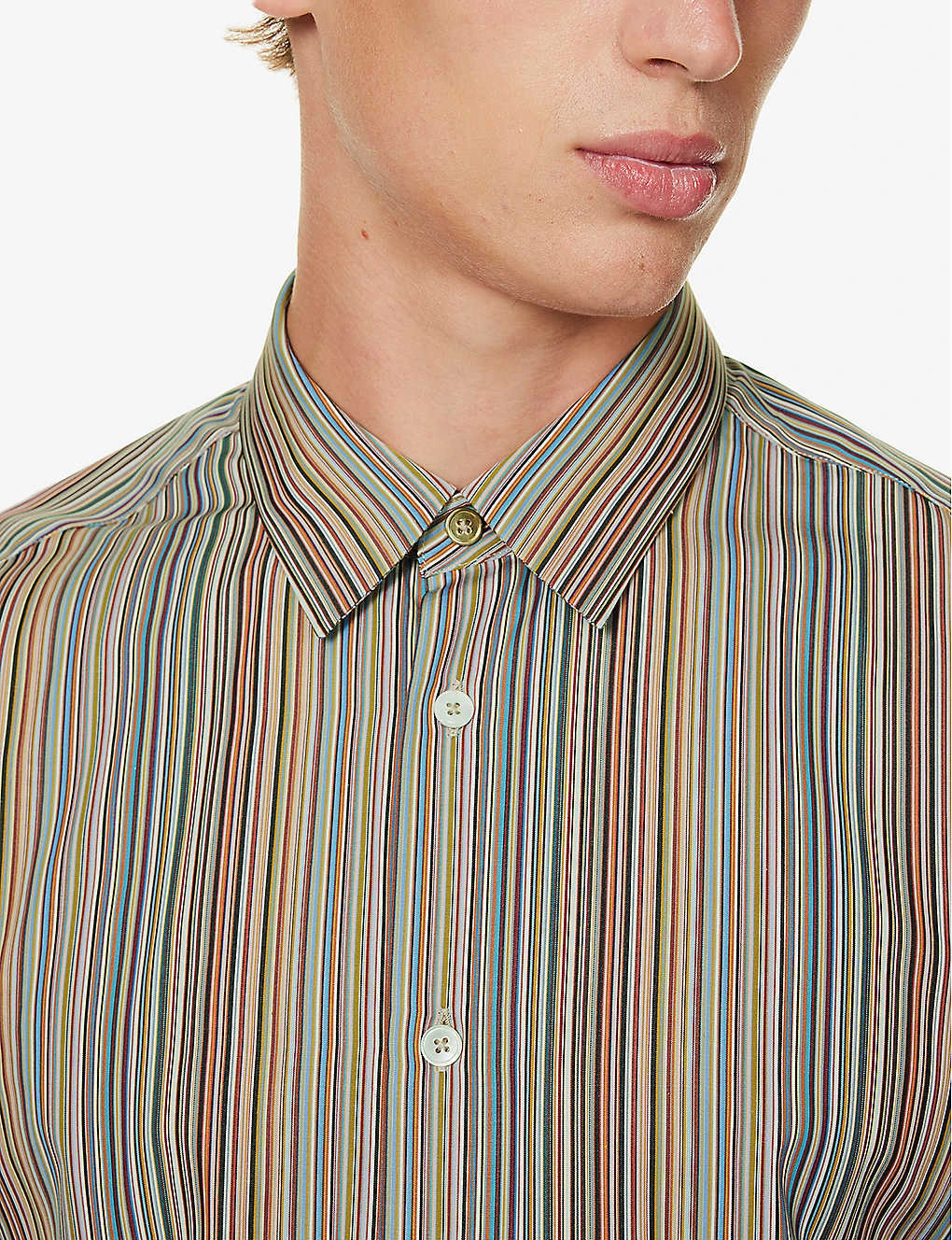 PAUL SMITH Artist Stripe Patterned Regular-fit Cotton-poplin Shirt 5 PAUL SMITH Artist Stripe Patterned Regular-fit Cotton-poplin Shirt - Image 5