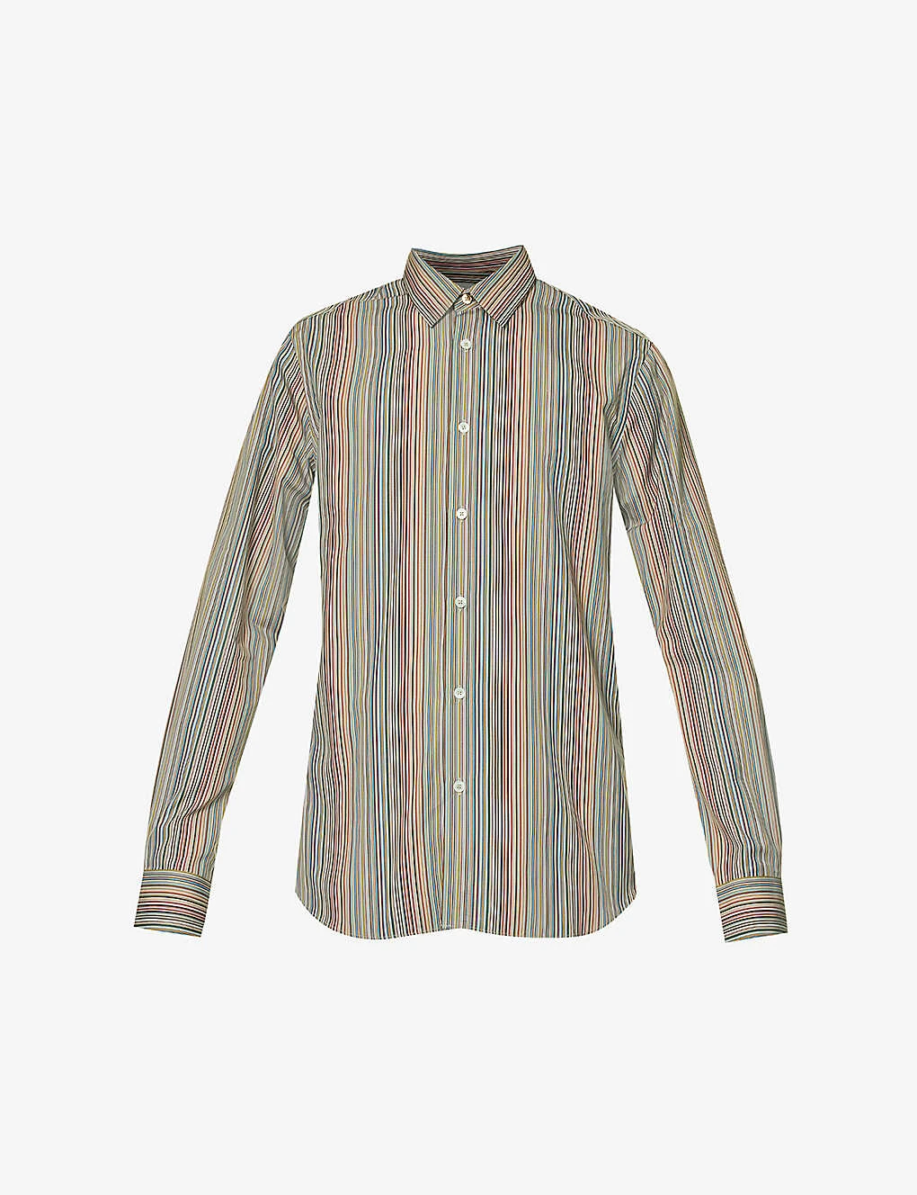 PAUL SMITH Artist Stripe Patterned Regular-fit Cotton-poplin Shirt 1 PAUL SMITH Artist Stripe Patterned Regular-fit Cotton-poplin Shirt