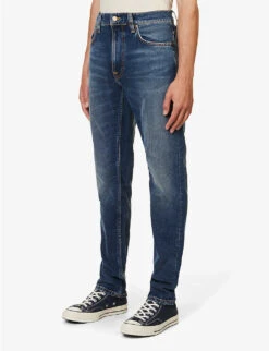 Nudie Jeans Lean Dean Tapered-leg Mid-rise Stretch-denim Jeans -Fit & Flow Clothing Sales Store R04165221 TROUBLEDSEA ALT02