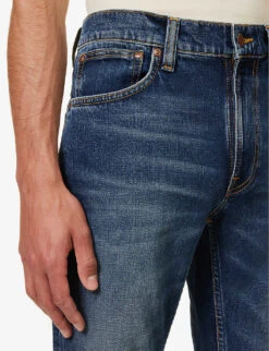Nudie Jeans Lean Dean Tapered-leg Mid-rise Stretch-denim Jeans -Fit & Flow Clothing Sales Store R04165221 TROUBLEDSEA ALT04