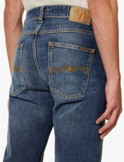 Nudie Jeans Lean Dean Tapered-leg Mid-rise Stretch-denim Jeans -Fit & Flow Clothing Sales Store R04165221 TROUBLEDSEA ALT05