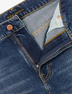 Nudie Jeans Lean Dean Tapered-leg Mid-rise Stretch-denim Jeans -Fit & Flow Clothing Sales Store R04165221 TROUBLEDSEA ALT06