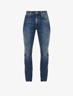 Nudie Jeans Lean Dean Tapered-leg Mid-rise Stretch-denim Jeans