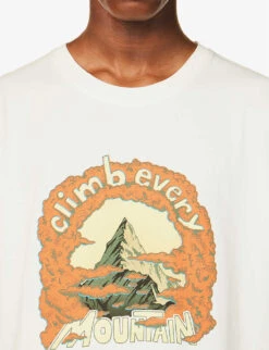 Nudie Jeans Roy Every Mountain Graphic-print Relaxed-fit Cotton-jersey T-shirt 9 Nudie Jeans Roy Every Mountain Graphic-print Relaxed-fit Cotton-jersey T-shirt -Fit & Flow Clothing Sales Store R04165224 CHALKWHITE ALT04