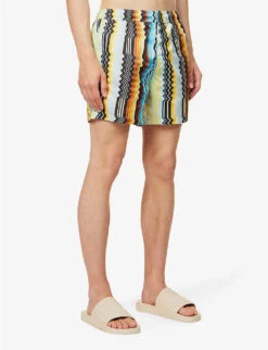 Missoni Zig-zag Pattern Relaxed-fit Swim Shorts -Fit & Flow Clothing Sales Store R04165473 YELLOWBLUEBLACK ALT02