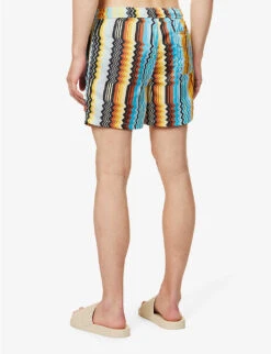 Missoni Zig-zag Pattern Relaxed-fit Swim Shorts -Fit & Flow Clothing Sales Store R04165473 YELLOWBLUEBLACK ALT03