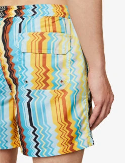Missoni Zig-zag Pattern Relaxed-fit Swim Shorts -Fit & Flow Clothing Sales Store R04165473 YELLOWBLUEBLACK ALT05
