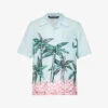 Palm Angels Graphic-print Camp-collar Boxy-fit Woven Shirt