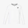 Brand-embroidered V-neck Cotton-jersey Sweatshirt