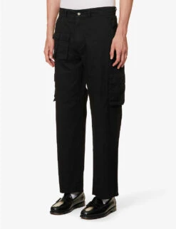 Easy Rider Straight-leg Mid-rise Cotton-blend Trousers -Fit & Flow Clothing Sales Store R04166686 BLACK ALT02