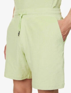 Terry-toweling Texture Cotton-blend Shorts 10 Terry-toweling Texture Cotton-blend Shorts -Fit & Flow Clothing Sales Store R04167481 COTTONGREEN ALT04