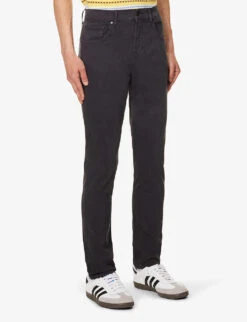 7 For All Mankind Slimmy Slim-fit Tapered-leg Cotton-blend Jeans -Fit & Flow Clothing Sales Store R04167707 BLUE ALT02