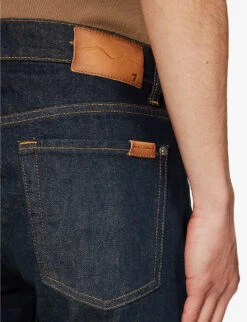 7 For All Mankind The Straight Walk The Trucks Straight-leg Mid-rise Stretch-denim Jeans -Fit & Flow Clothing Sales Store R04167725 DARKBLUE ALT05