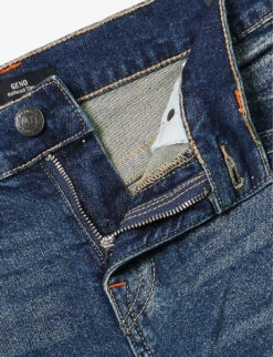 True Religion Geno Straight-leg Mid-rise Stretch-denim Jeans -Fit & Flow Clothing Sales Store R04168107 DARKWASHWITHRIPS ALT06