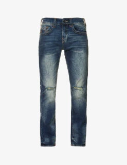 True Religion Geno Straight-leg Mid-rise Stretch-denim Jeans
