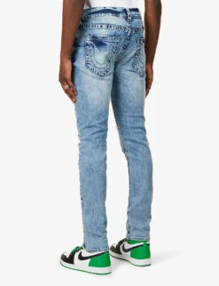 True Religion Rocco Faded-wash Brand-embroidered Skinny Stretch-cotton Jeans 10 True Religion Rocco Faded-wash Brand-embroidered Skinny Stretch-cotton Jeans -Fit & Flow Clothing Sales Store R04168112 TORRENTIALMEDIUMWASH ALT03