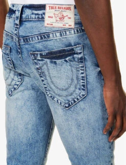 True Religion Rocco Faded-wash Brand-embroidered Skinny Stretch-cotton Jeans 12 True Religion Rocco Faded-wash Brand-embroidered Skinny Stretch-cotton Jeans -Fit & Flow Clothing Sales Store R04168112 TORRENTIALMEDIUMWASH ALT05