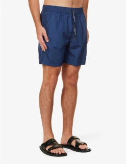 Dolce & Gabbana Brand-plaque Regular-fit Swim Shorts -Fit & Flow Clothing Sales Store R04168690 NAVY ALT02