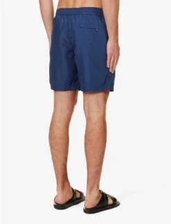 Dolce & Gabbana Brand-plaque Regular-fit Swim Shorts -Fit & Flow Clothing Sales Store R04168690 NAVY ALT03