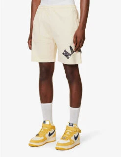 MARKET Throwback Graphic-print Cotton-jersey Shorts -Fit & Flow Clothing Sales Store R04168899 ECRU ALT02