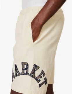 MARKET Throwback Graphic-print Cotton-jersey Shorts -Fit & Flow Clothing Sales Store R04168899 ECRU ALT04