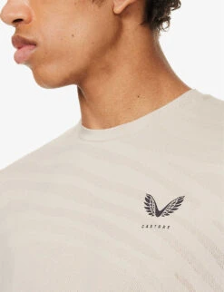 CASTORE Core Tech Logo-print Woven T-shirt -Fit & Flow Clothing Sales Store R04170798 SAND ALT04