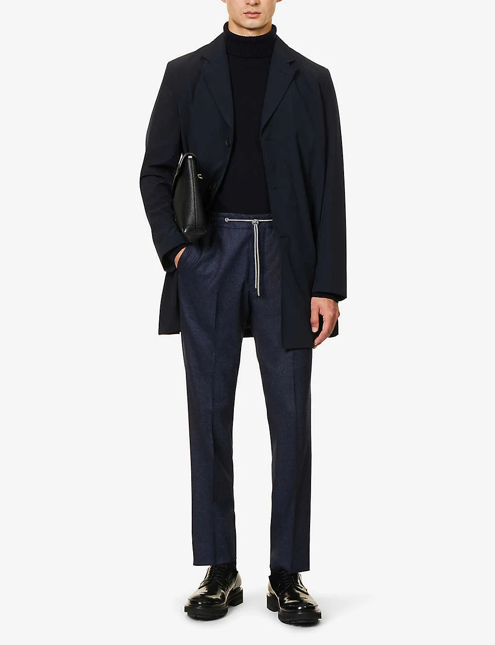 CORNELIANI Creased High-rise Straight-leg Regular-fit Wool Trousers 2 CORNELIANI Creased High-rise Straight-leg Regular-fit Wool Trousers - Image 2