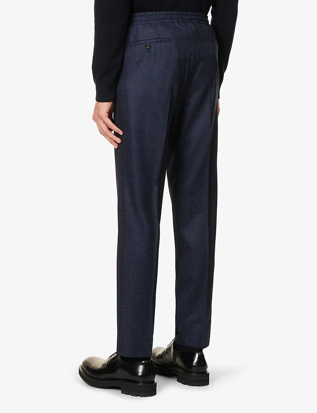 CORNELIANI Creased High-rise Straight-leg Regular-fit Wool Trousers 4 CORNELIANI Creased High-rise Straight-leg Regular-fit Wool Trousers - Image 4
