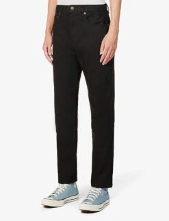 Tapered-leg Mid-rise Organic Stretch-denim Jeans 9 Tapered-leg Mid-rise Organic Stretch-denim Jeans -Fit & Flow Clothing Sales Store R04171485 RINSESTAYBLACK ALT02