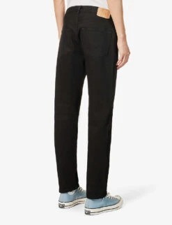 Tapered-leg Mid-rise Organic Stretch-denim Jeans 10 Tapered-leg Mid-rise Organic Stretch-denim Jeans -Fit & Flow Clothing Sales Store R04171485 RINSESTAYBLACK ALT03