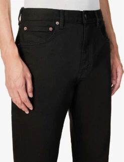 Tapered-leg Mid-rise Organic Stretch-denim Jeans 11 Tapered-leg Mid-rise Organic Stretch-denim Jeans -Fit & Flow Clothing Sales Store R04171485 RINSESTAYBLACK ALT04
