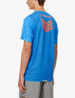 Pressio Elite Short-sleeved Recycled-polyester T-shirt -Fit & Flow Clothing Sales Store R04172897 DARKBLUEORANGE ALT03