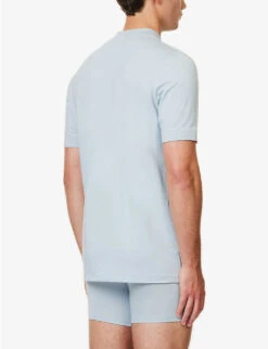 Pureness Crewneck Stretch-modal T-shirt -Fit & Flow Clothing Sales Store R04173768 SKYBLUE ALT02