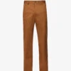 Dolce & Gabbana Brand-patch Regular-fit Straight-leg Stretch-cotton Trousers