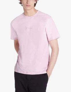THE KOOPLES Logo-print Cotton-jersey T-shirt 8 THE KOOPLES Logo-print Cotton-jersey T-shirt -Fit & Flow Clothing Sales Store R04180593 PALEPINK ALT02