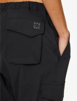 Exclusive Unisex Laugavegur Flap-pocket Straight-leg Mid-rise Stretch-woven Trousers -Fit & Flow Clothing Sales Store R04180745 BLACK ALT04