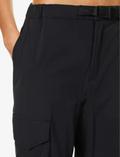 Exclusive Unisex Laugavegur Flap-pocket Straight-leg Mid-rise Stretch-woven Trousers -Fit & Flow Clothing Sales Store R04180745 BLACK ALT05