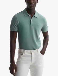 Reiss Peters Slim-fit Cotton Polo Shirt -Fit & Flow Clothing Sales Store R04180971 SAGE ALT02