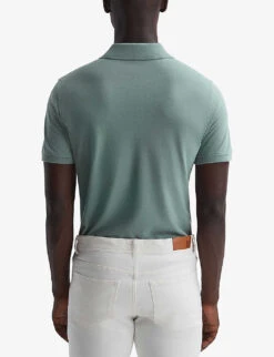 Reiss Peters Slim-fit Cotton Polo Shirt -Fit & Flow Clothing Sales Store R04180971 SAGE ALT03