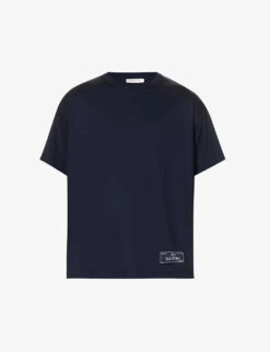 Valentino Tag Brand-patch Cotton-jersey T-shirt