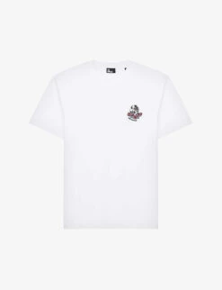 THE KOOPLES Vintage-skull Embroidery Cotton-jersey T-shirt
