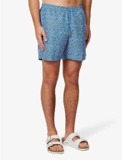 Sunspel Graphic-print Mid-rise Recycled-polyester Swim Shorts -Fit & Flow Clothing Sales Store R04181938 TURQUOISE ALT02