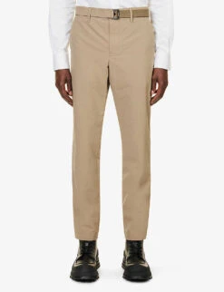 Sacai Belted Tapered-leg Mid-rise Shell Trousers -Fit & Flow Clothing Sales Store R04182043 BEIGE ALT02