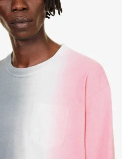 Sacai Tie-dye Crewneck Cotton-jersey T-shirt -Fit & Flow Clothing Sales Store R04182054 GREYPINK ALT04