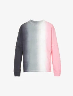 Sacai Tie-dye Crewneck Cotton-jersey T-shirt