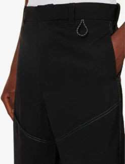 OAMC Shasta Tapered Mid-rise Woven Trousers -Fit & Flow Clothing Sales Store R04182171 BLACK ALT04