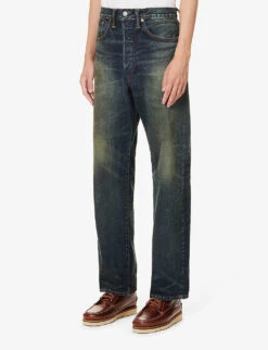 Vintage Faded-wash Straight-leg Mid-rise Jeans -Fit & Flow Clothing Sales Store R04182244 GIVINSWASH ALT02