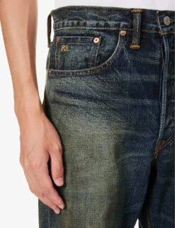 Vintage Faded-wash Straight-leg Mid-rise Jeans -Fit & Flow Clothing Sales Store R04182244 GIVINSWASH ALT04