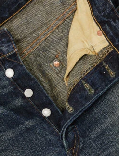 Vintage Faded-wash Straight-leg Mid-rise Jeans -Fit & Flow Clothing Sales Store R04182244 GIVINSWASH ALT06